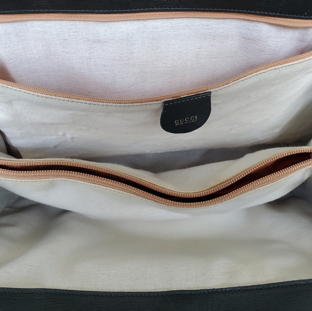 Gucci Structured Green Leather Bag - Picture 12 of 17